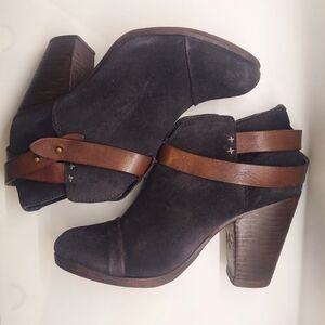 RAG & BONE Harrow Suede Leather Ankle Booties Women's Size 8.5